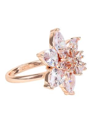Rose Gold American Diamond Ring 1