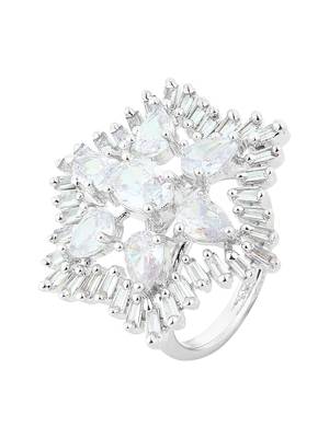 Silver American Diamond Ring 4