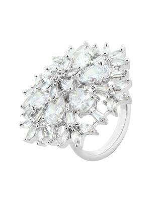 Silver American Diamond Ring 4
