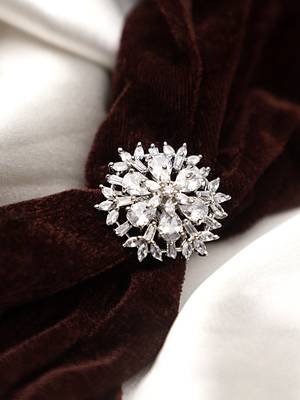 Silver American Diamond Ring 5