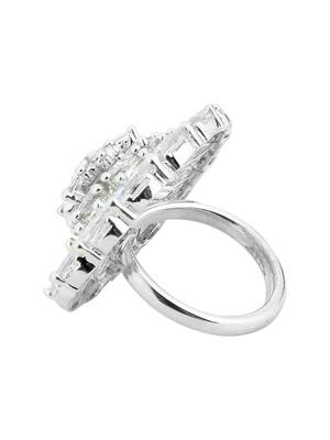 Silver American Diamond Ring 2