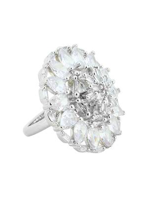 Silver American Diamond Ring 4