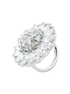Silver American Diamond Ring 5