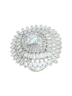 Silver American Diamond Ring 2