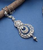 Cubic Zircon Silver Maang Teeka