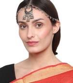 Black Oxidised Maang Teeka