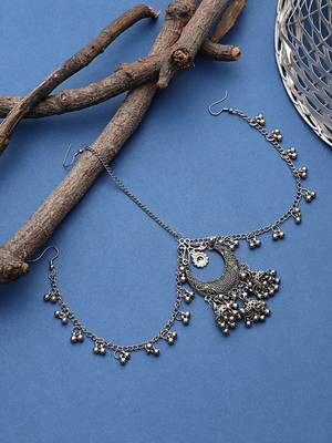 Black Oxidised Maang Teeka 2