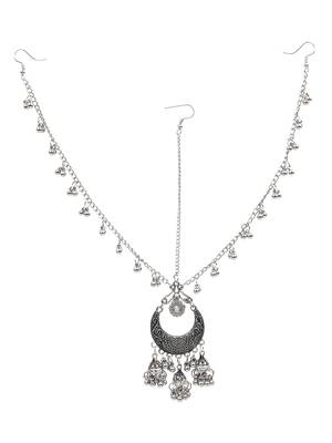 Black Oxidised Maang Teeka 4