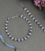 Silver plated honeybee anklets