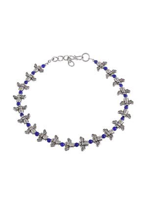 Silver plated honeybee anklets 4