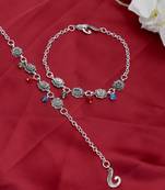 Silver plated enamel anklet anle chain  indian payal bollywood