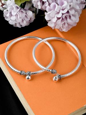 Tamanna silver plated kada anklets for women 3