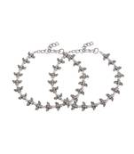 Silver honeybee western anklets