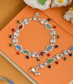 Gold plated mango style anklet chain ankletankle hain indian payal bolloywood collection