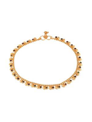 Gold plated enamel  mango design anklet for women 4