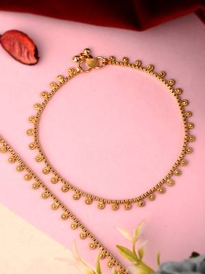 Gold plated mango design  anklet for women 1