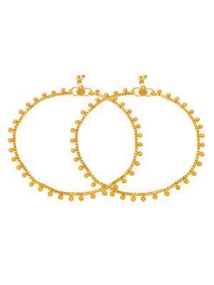 Gold plated mango design  anklet for women 4