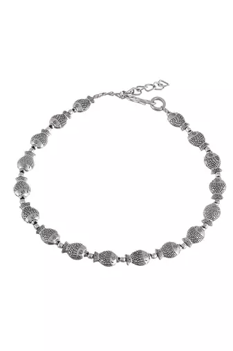 Silver piscean fish anklets for women
