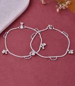 Silver plated handcrafted anklet