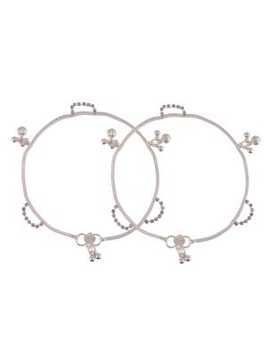 Silver plated handcrafted anklet 3