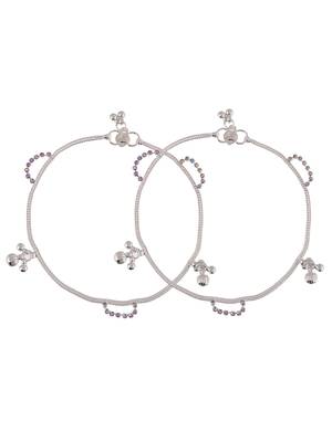 Silver plated handcrafted anklet 4