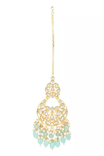 gold plated traditional kundan pearl choker necklace jewellery with dangle earrings set