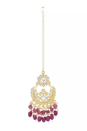 gold plated traditional kundan pearl choker necklace jewellery with dangle earrings set