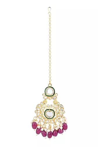 gold plated traditional kundan pearl choker necklace jewellery with dangle earrings set