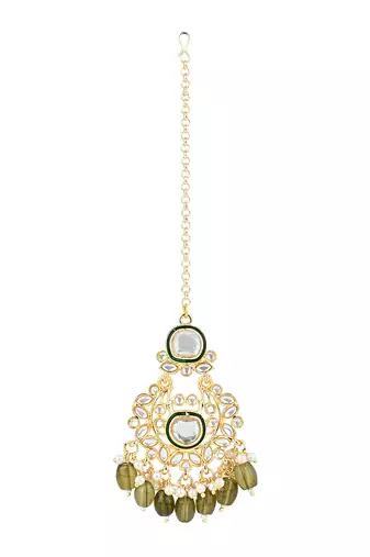 gold plated traditional kundan pearl choker necklace jewellery with dangle earrings set