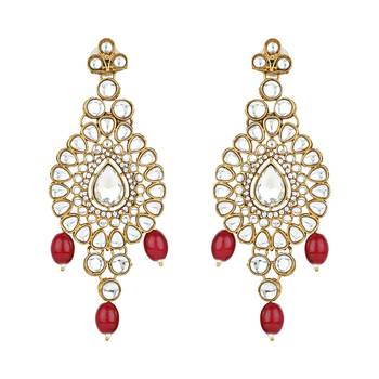 traditional multi layered pearl kundan bridal necklace jewellery with dangle earrings & maang tikka set 3