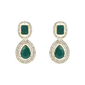 stylish traditional kundan stone necklace jewellery set 3