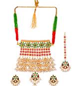 Traditional rajputi kundan choker bridal jewellery set