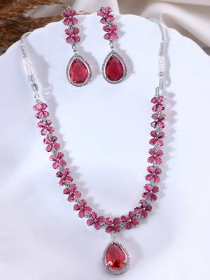 Faux ruby pendant set for women 1