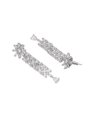 Cubic zirconia silver plated jewellery set 4