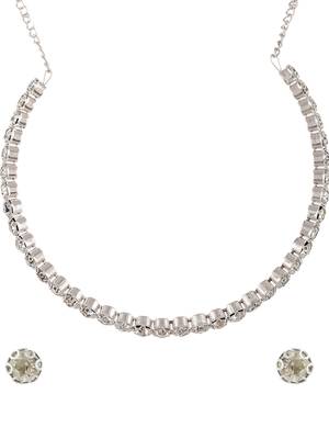 Silver plated cz jewellery set 3