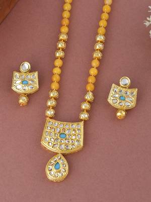 Gold plated kundan jewellery set 1