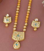 Gold plated kundan jewellery set