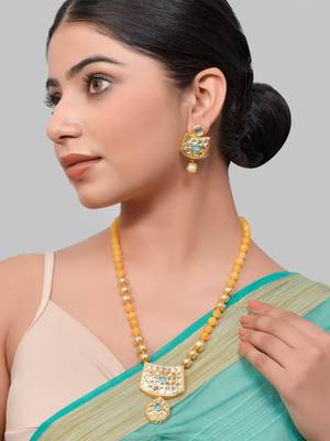 Gold plated kundan jewellery set 2