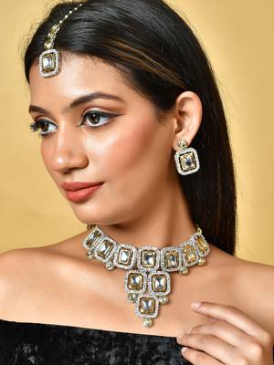 Ethnic kundan jewellery set for women/girls 2