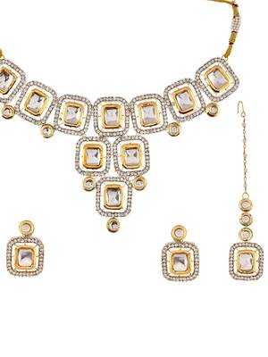 Ethnic kundan jewellery set for women/girls 4