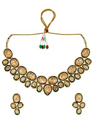 Gold plated kundan jewellery set 2