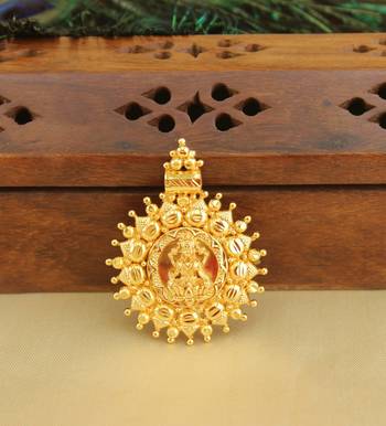 Kerala style gold platted lakshmi pendant 1