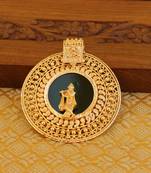 Kerala style gold platted krishna palakka pendant