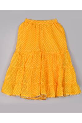 Yellow leheriya kurta gharara set 4