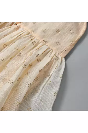 Beige floral sharara kurta set
