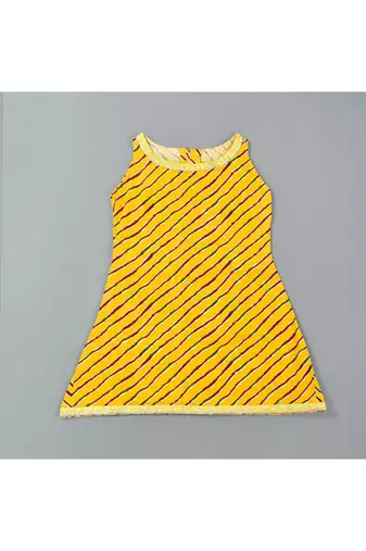 Yellow leheriya kurta dhoti set
