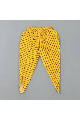 Yellow leheriya kurta dhoti set 4