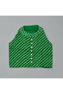 Green leheriya top and palazzo set 2