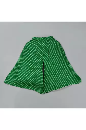 Green leheriya top and palazzo set