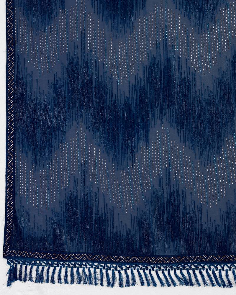 Trendmalls Teal Morpeach Satin Hand Woven Saree Bollywood Style Saree